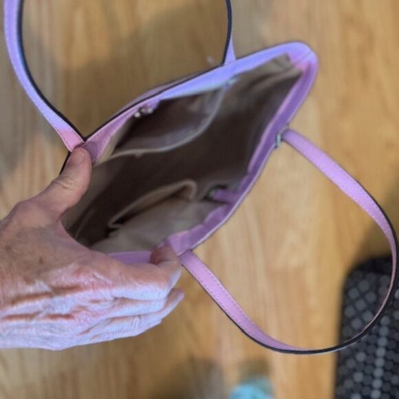 Coach Peyton Signature Coated Canvas & Pink Patent Leather Tote - Picture 4 of 5